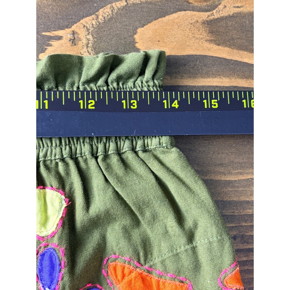 Maeve Abstract Embroidered Mini Skirt Womens S Green Anthropologie Linen Boho - Picture 10 of 12